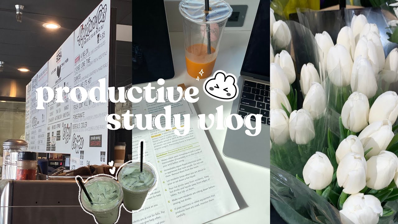 48hr study vlog ⋆｡˚✧.* cafe study, being productive, library days, ulta haul