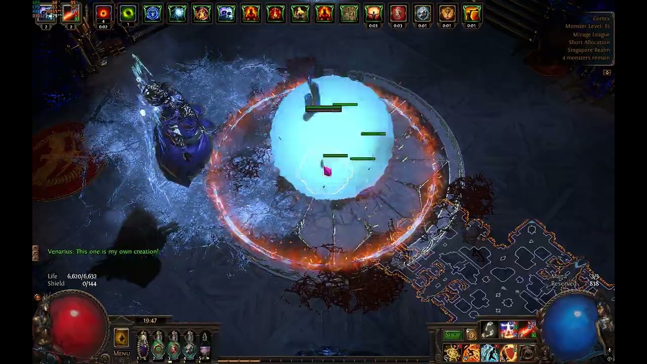 PoE 3.28 Testing Searing Bond of Detonation - Uber cortex