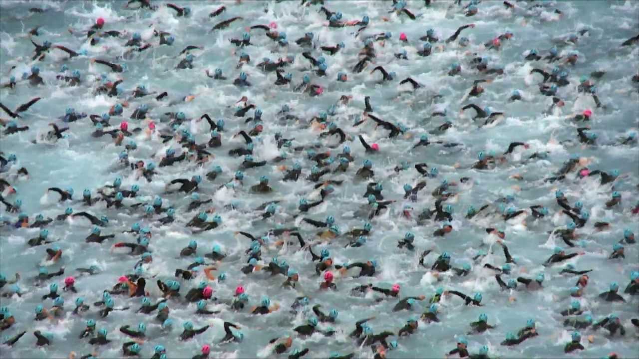 Ironman 2013 в Ницце — официальный старт — тысячи пловцов поражают воображение