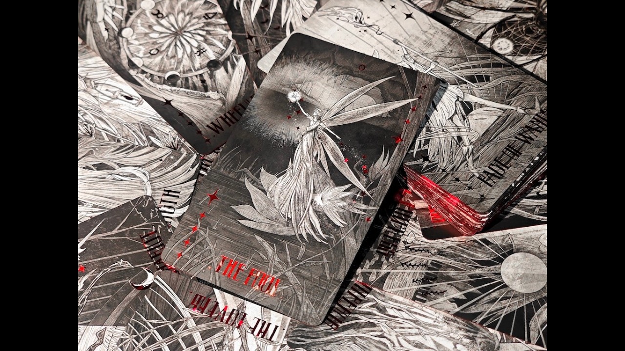 Black & White Tarot Deck Preview &mdash; Elegy of Black Lichen Collector Edition
