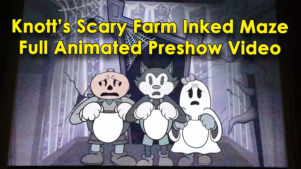 NEW Inked Scare Maze at Knott's Scary Farm | Full Animated Disney-Style Preshow Video [2026 4K]