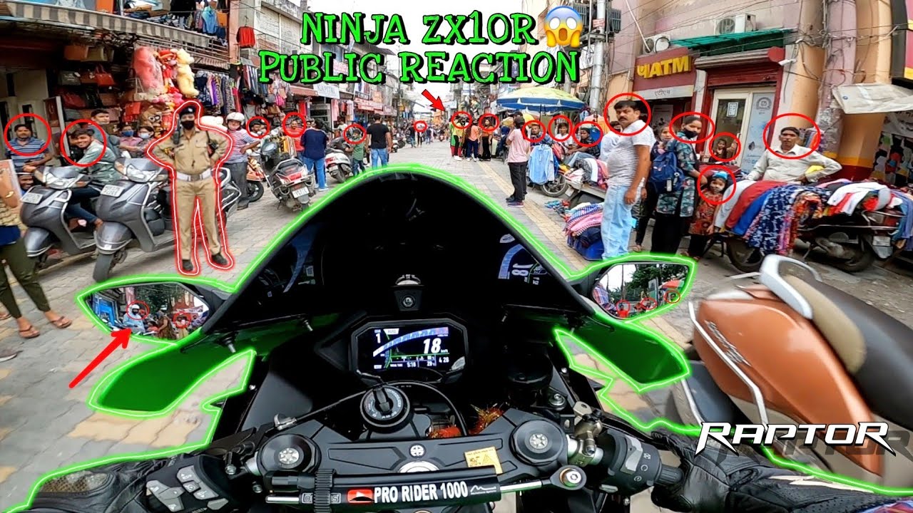 Her Reaction On Kawasaki Zx10r & Best Market Reaction 2021 || First Time In Dehradun & Loud Exhaust