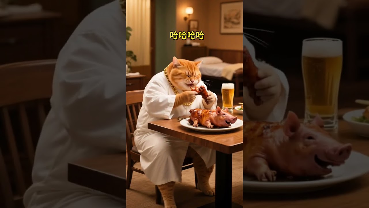 胖橘按摩店 #ai猫咪 #猫谁 #肥橘猫 #cat #aicat #fatcat #orangecat #cat2025 #意想不到的结局 #animals