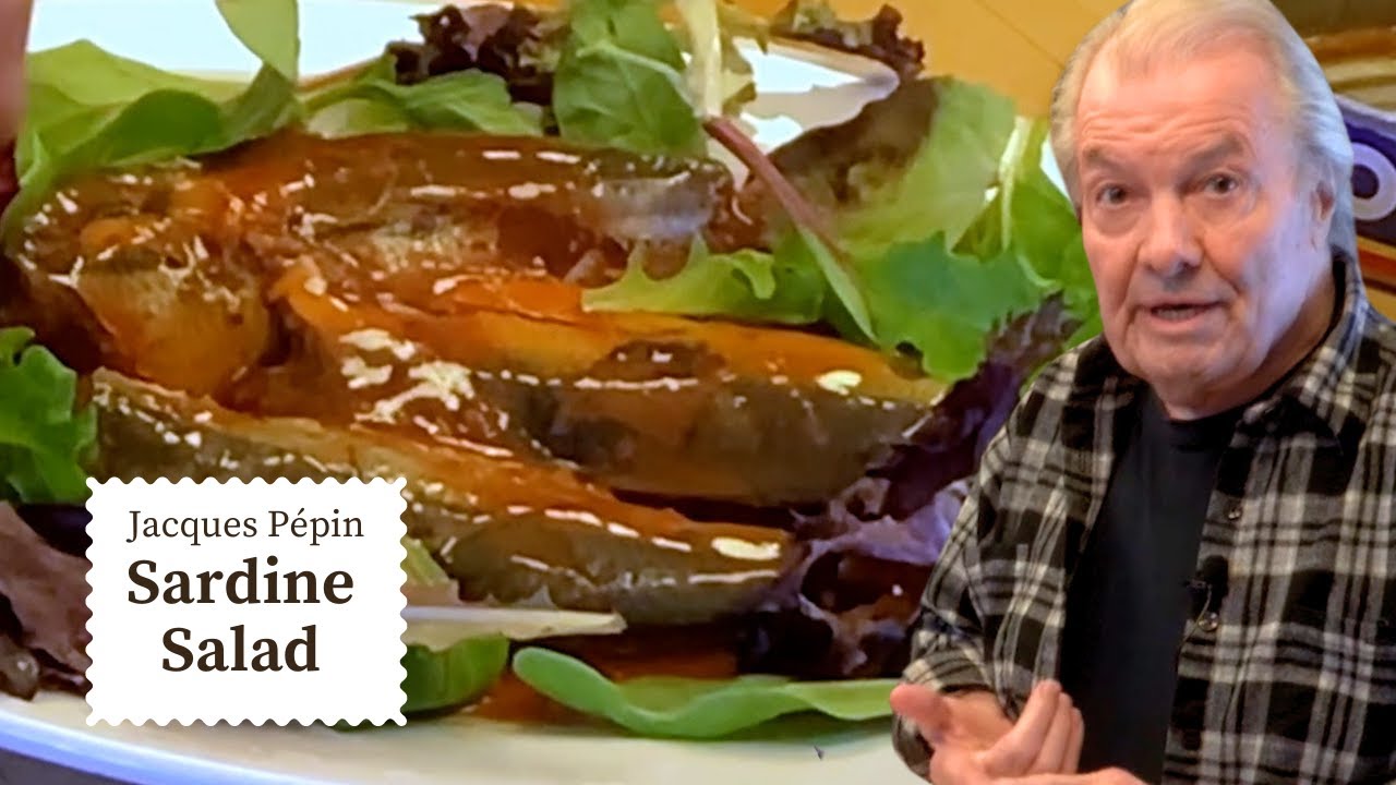 Самый быстрый рецепт здорового обеда &mdash; салат с сардинами от Жака Пепена🐟 | Готовим дома | KQED