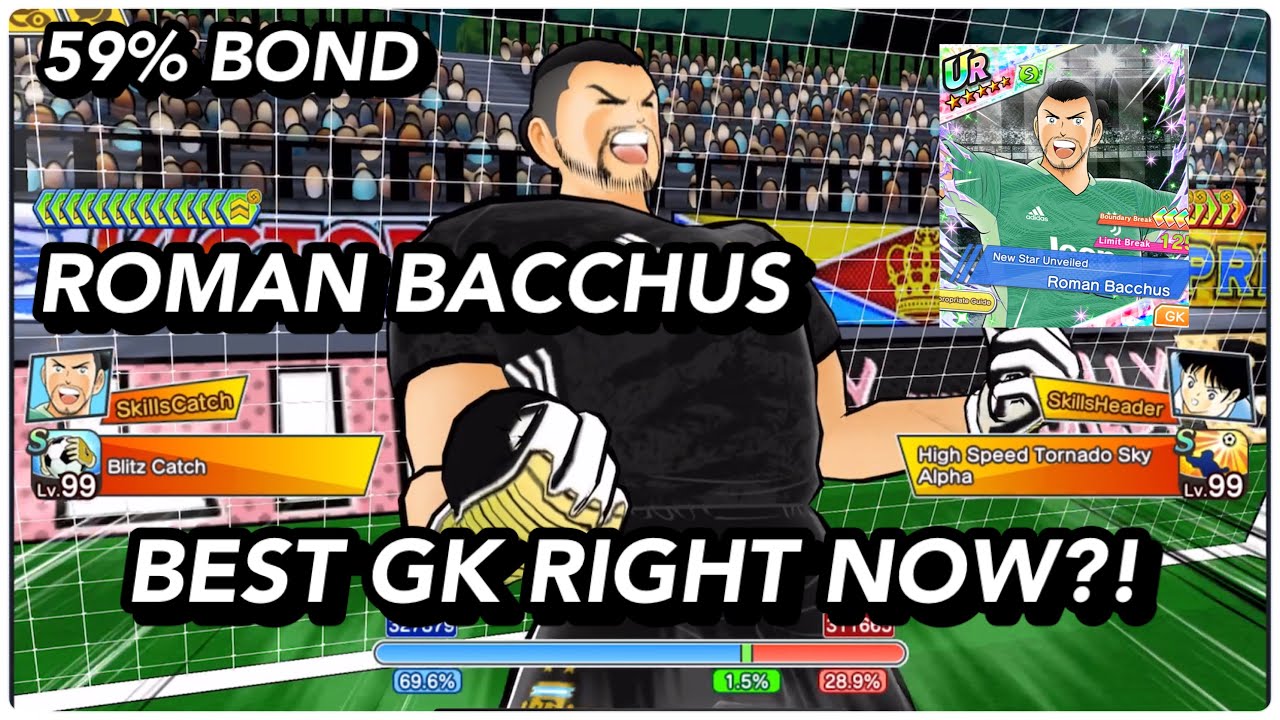 REVIEW ROMAN BACCHUS! SUPER STRONG GK! 59% BOND ALMOST 70K CATCH! CAPTAIN TSUBASA DREAM TEAM