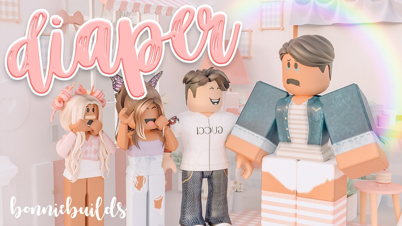 ...It looks like he's wearing a DIAPER?! (FT. ZAYNE) | Bloxburg School Roleplay | Bonnie Builds