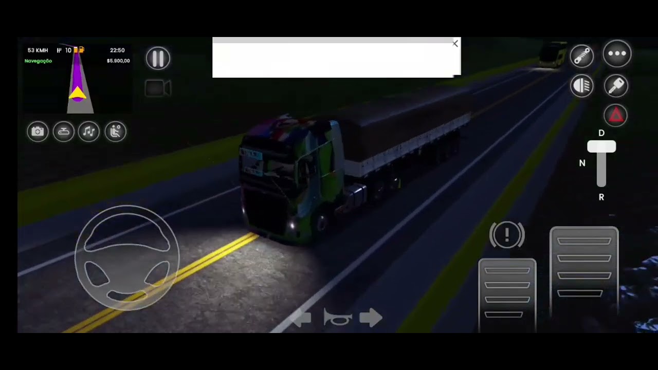 Перевозка очень тяжелого груза на грузовике Volvo FH20, которым управляет Марио в игре Truck Sim ...