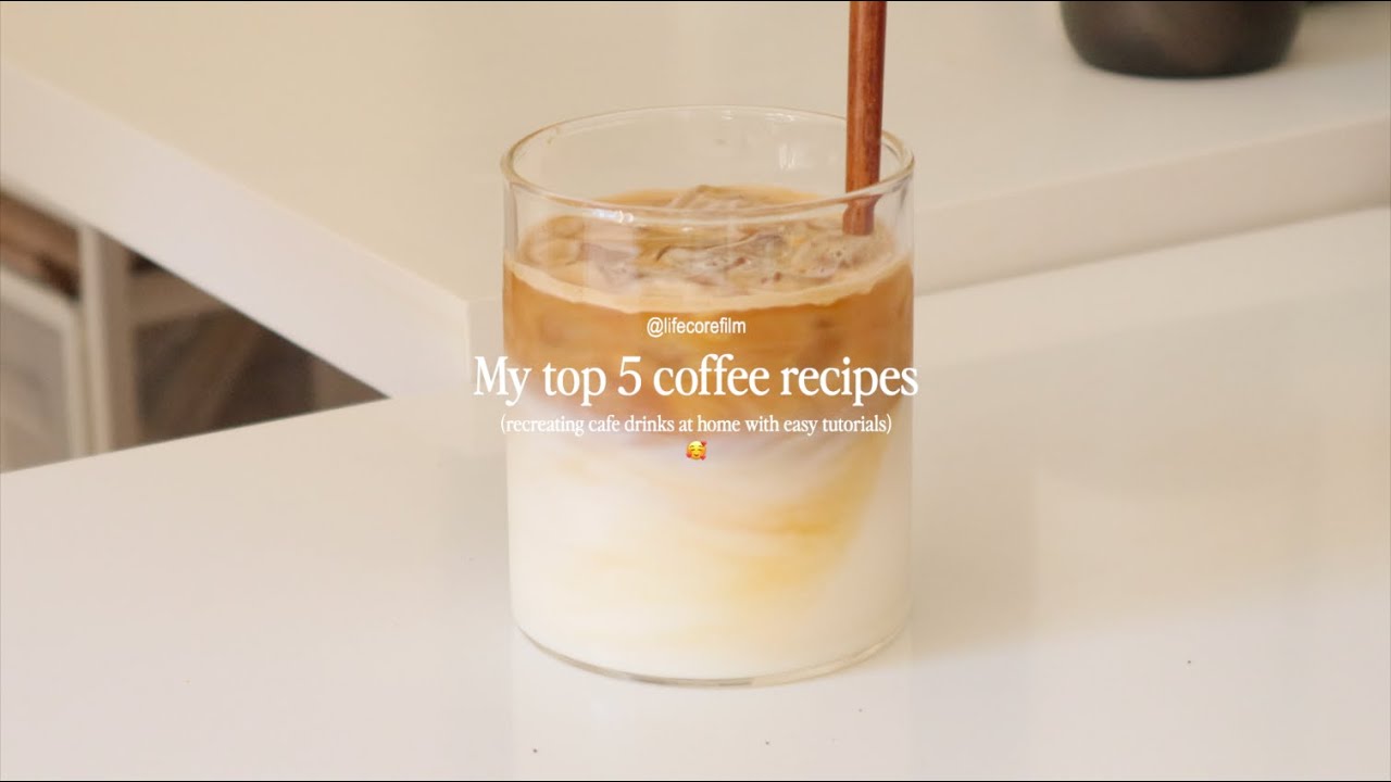 my top 5 coffee recipes | recreating cafe drinks at home (super easy)