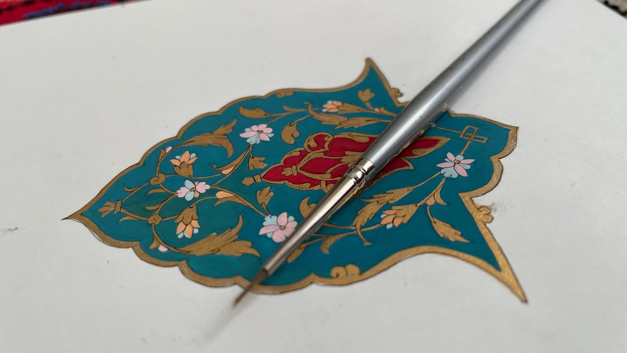 نکات کلیدی رنگ گذاری زمینه در تذهیب💙✨