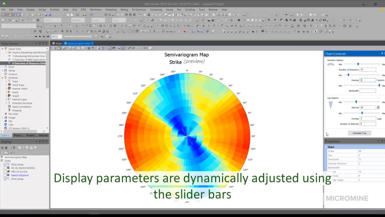 Micromine Tips & Tricks 62: Exploring a Semivariogram map