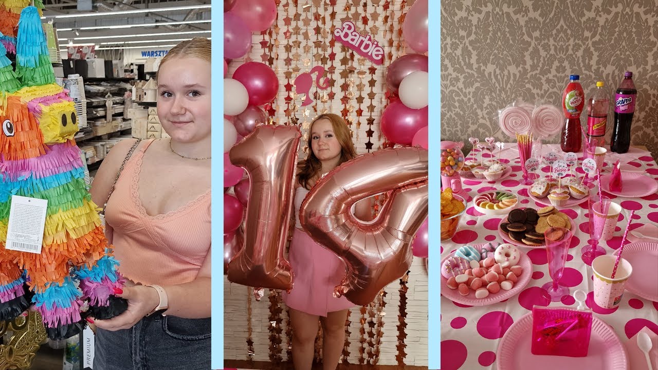 Moje 14 urodziny w stylu Barbie!!! - przygotowania, impreza, co dostałam?🎂🥳🎊👑🍾