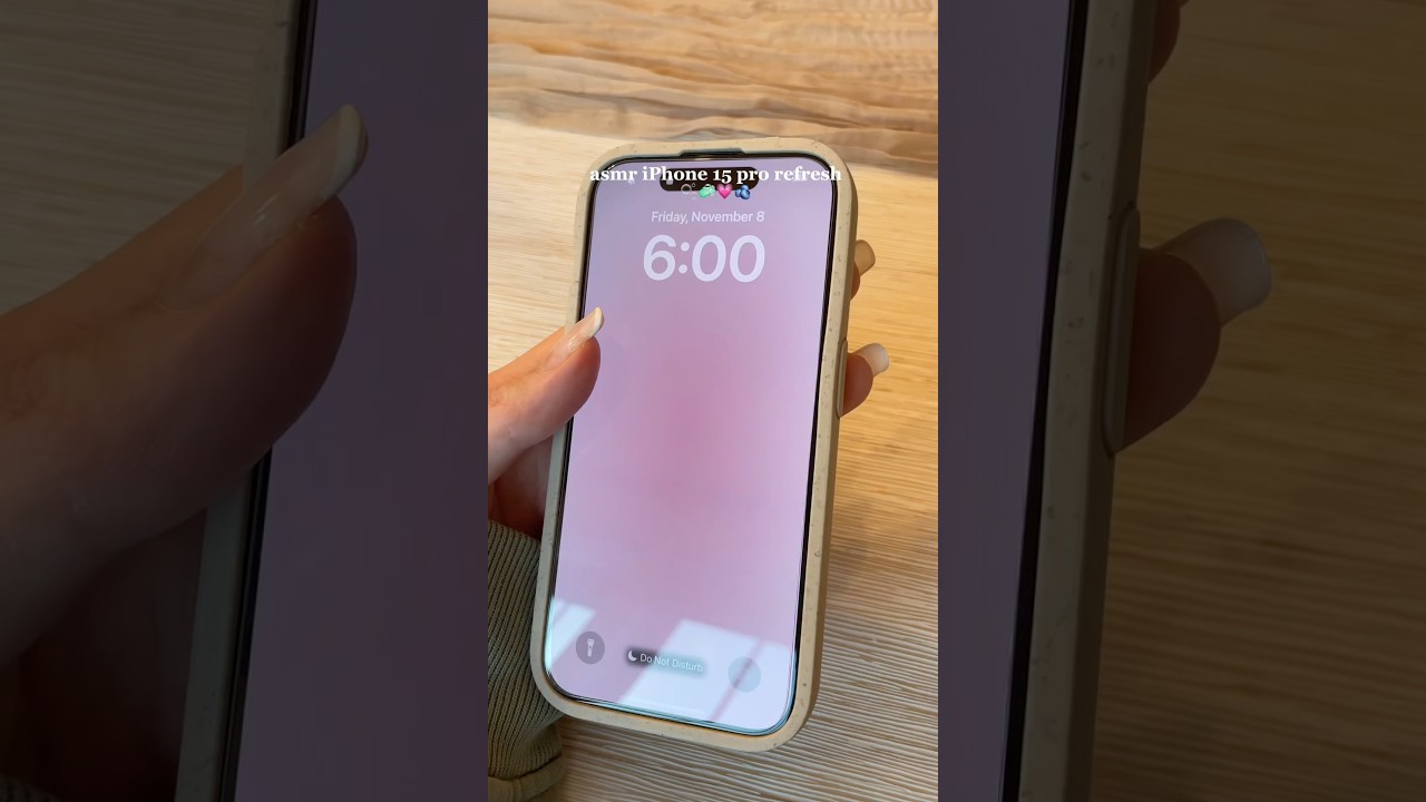 asmr iphone 15 pro refresh 🫧🧼💗🫐 #refresh #reset #asmr #aesthetic #iphone #reset