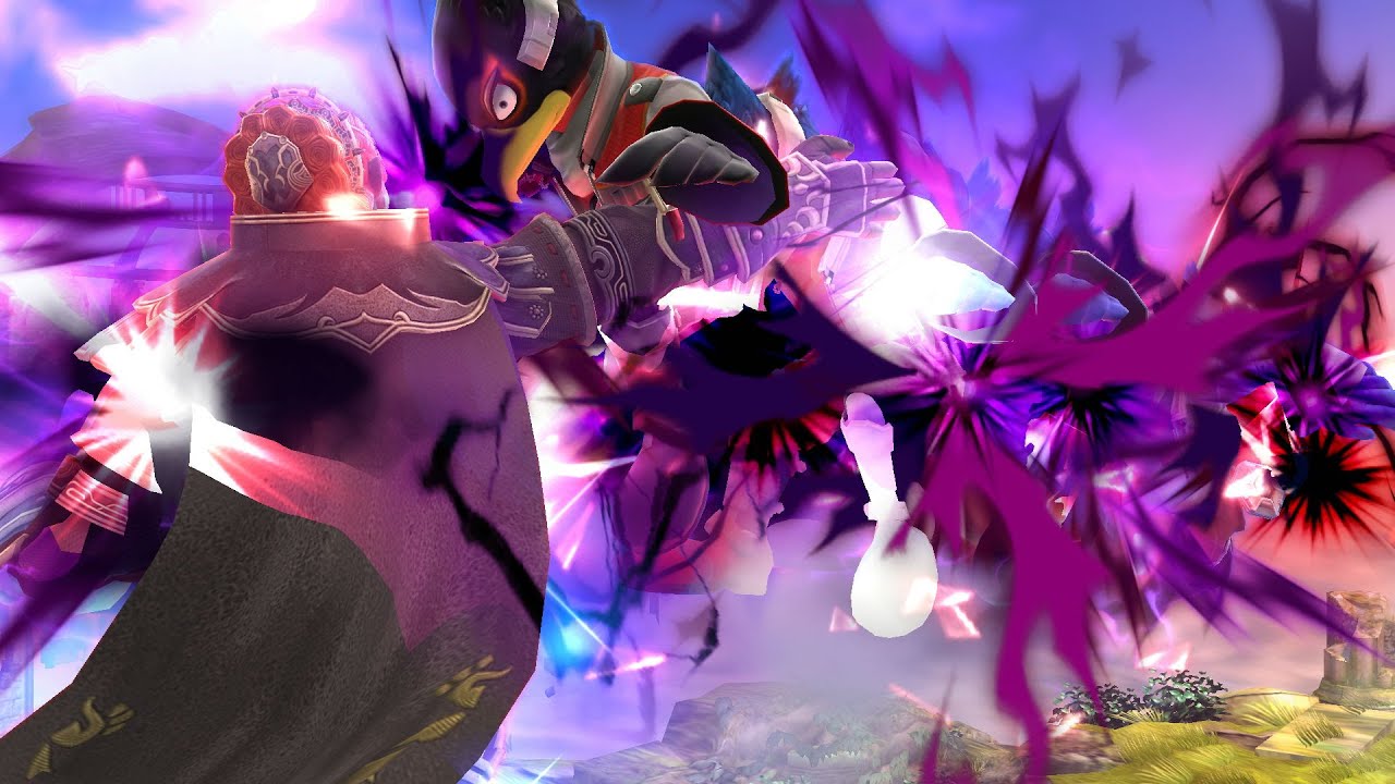 Smash 4: A team of seven level 9 CPU Falcos fight the most powerful level 1 CPU in the universe