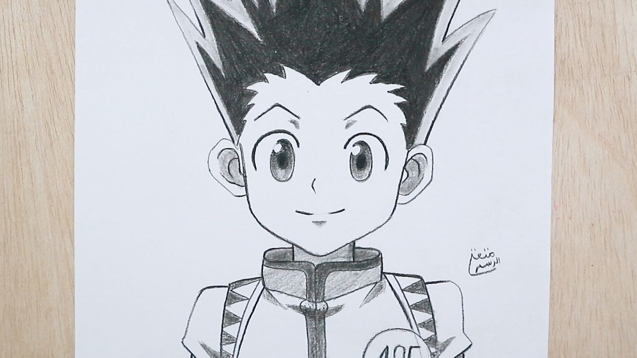 رسم انمي سهل | تعلم  رسم غون فريكس من انمي القناص | Hunter x Hunter | دروس متعة الرسم