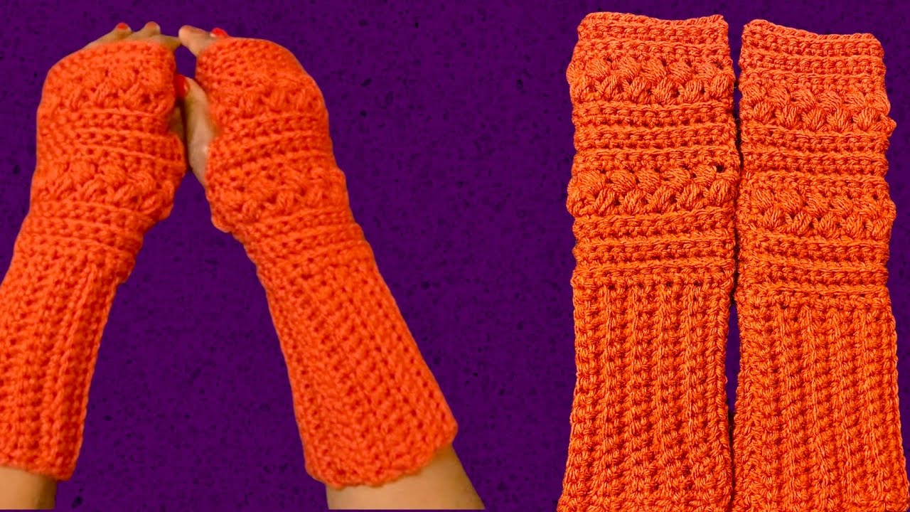 How To Crochet Wrist Warmers/Fingerless Gloves | Easy Step By Step Tutorial For Beginners