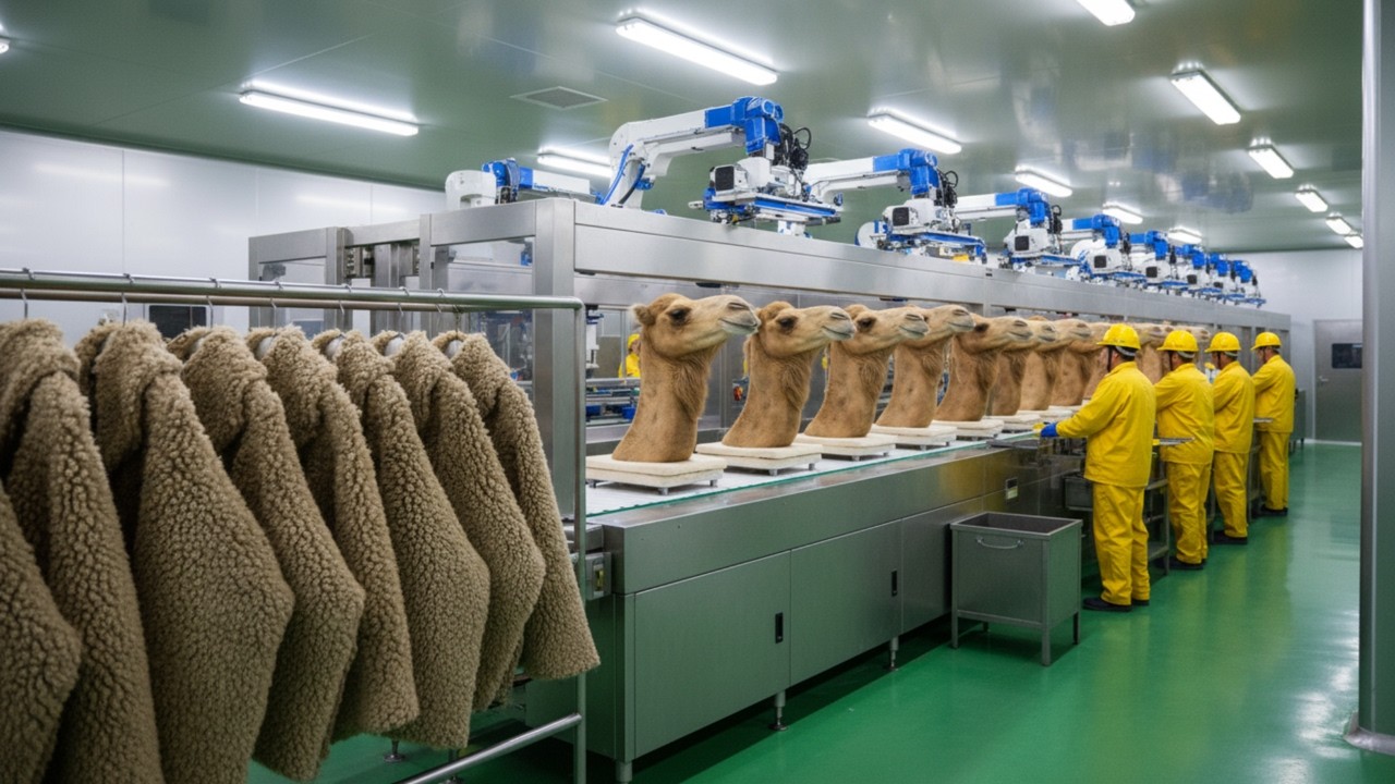 Inside the Camel Slaughter Factory – How Camel Skin Becomes Million-Dollar Products (Full Process)