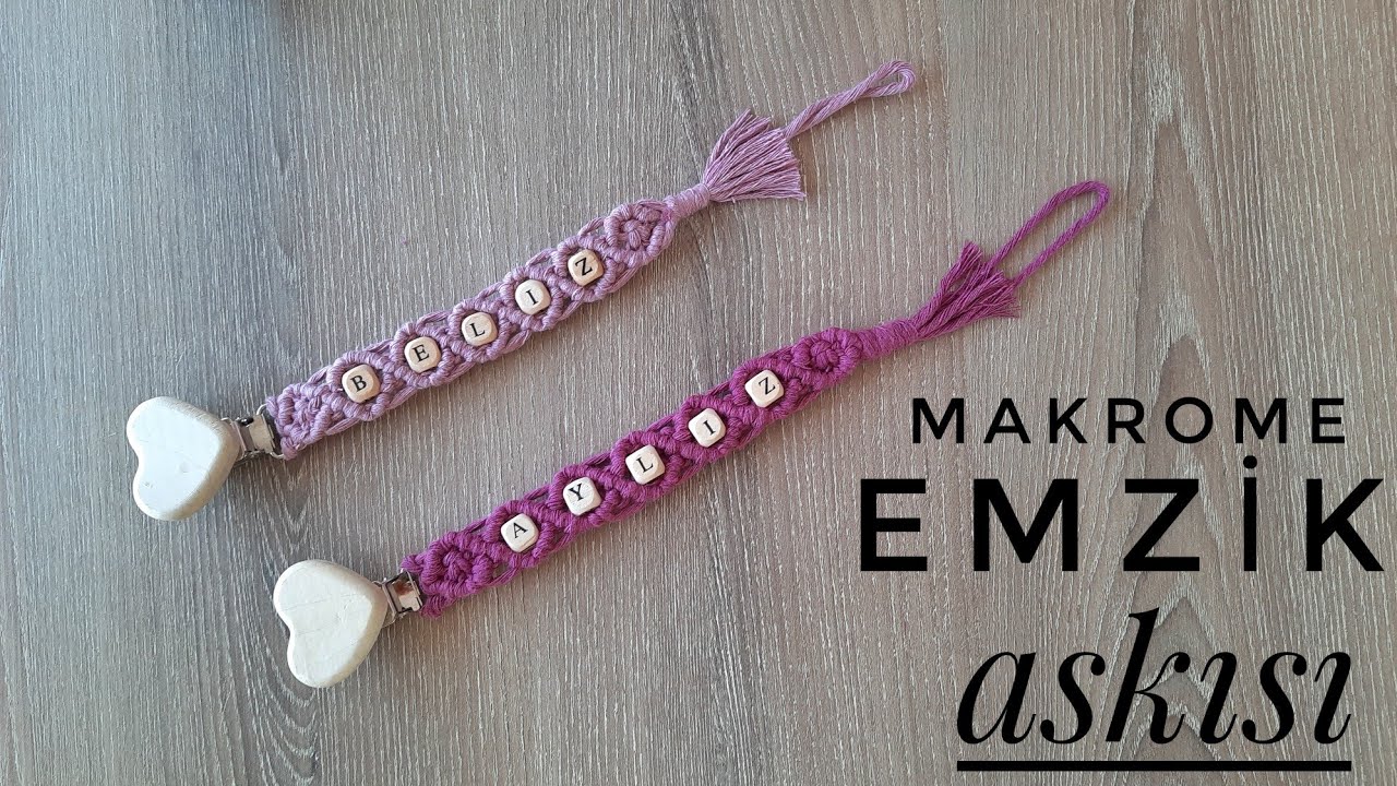 Makrome emzik askısı yapımı