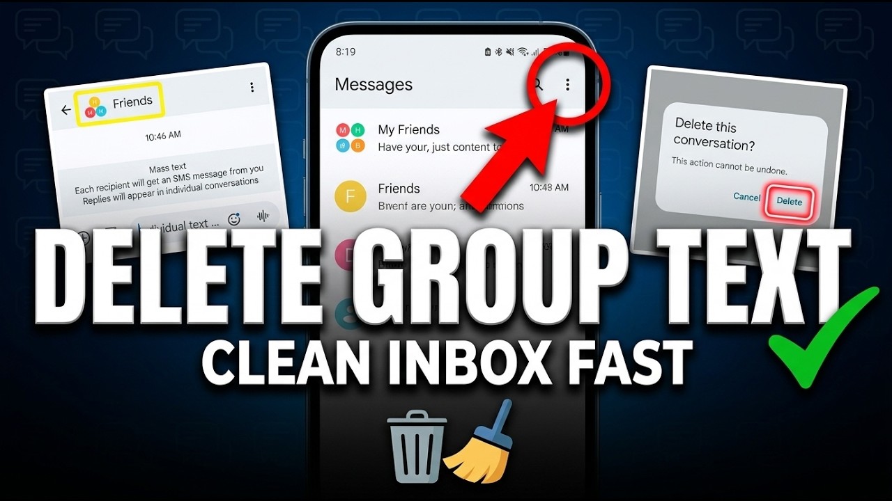 How to Delete Group Text on Android