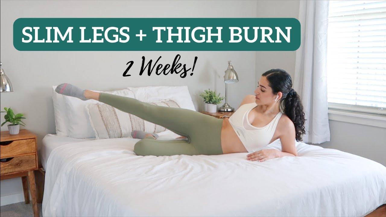 5 MIN LEG & THIGH BURN WORKOUT IN BED (SLIM LEGS in 2 WEEKS) 🔥