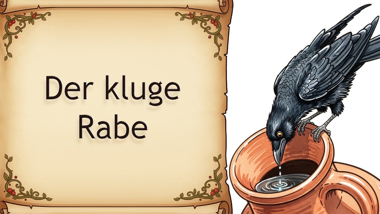 Der kluge Rabe und der Krug | Klassische Fabel neu erzählt
