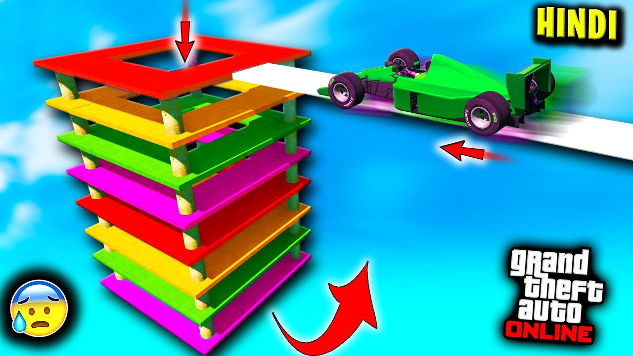 GTA 5 : MEGA RAMP F1 Parkour RACE | GTA 5 Hindi Funny Moments