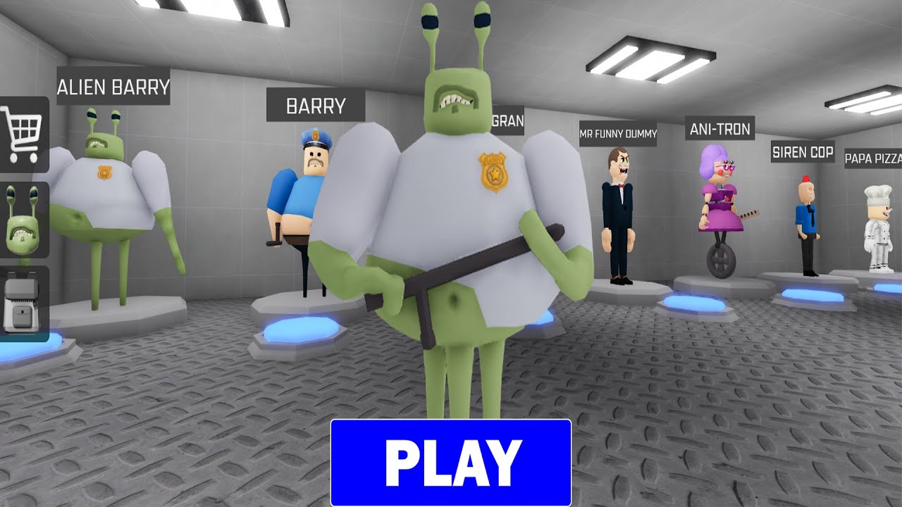 BARRY'S PRISON RUN! Alien Base - All Powers  & All Morphs Unlocked: Alien, Dummy, Ani Tron, Grumpy