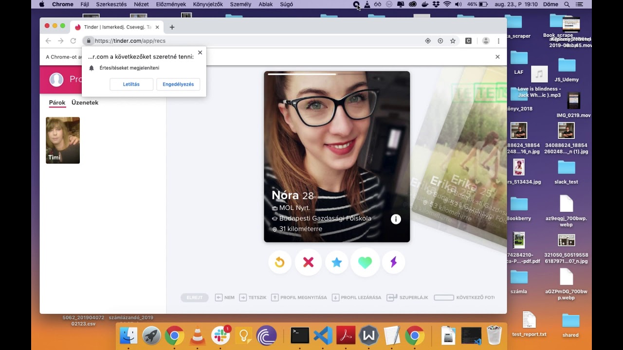 Tinder automation with Selenium