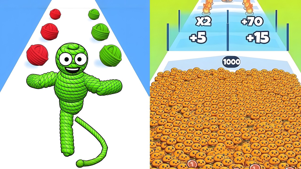 Food Run vs Rope Man🔥 EPIC 2026 Gameplay – All Levels UNLOCKED!