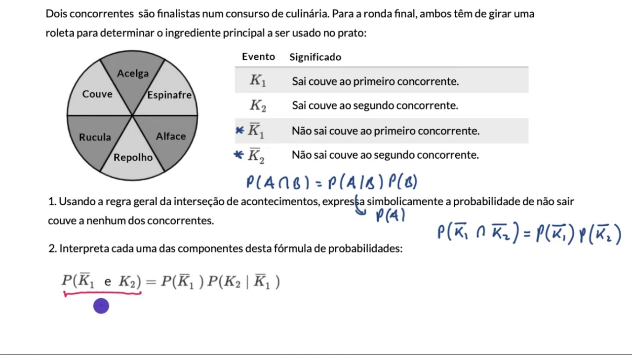 Interpretação da probabilidade de interseção de dois acontecimentos - Khan Academy (MACS11.º ano)