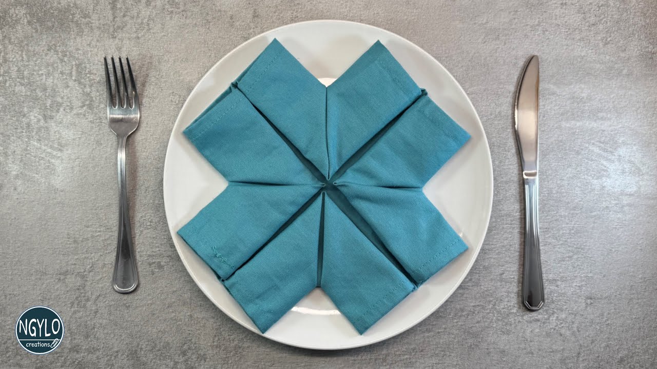 Greek Cross Napkin Fold | DIY Table Setting Ideas