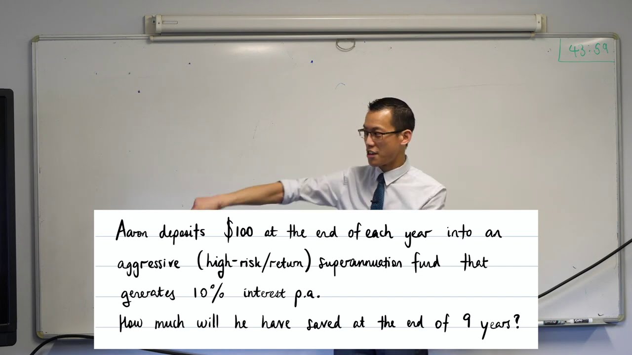 Present & Future Value (1 of 3: Establishing the geometric series)