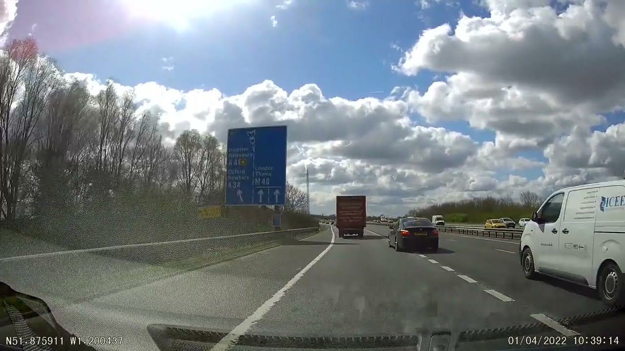 UK Motorways - M40 J10 (A43) to J9 (A34)
