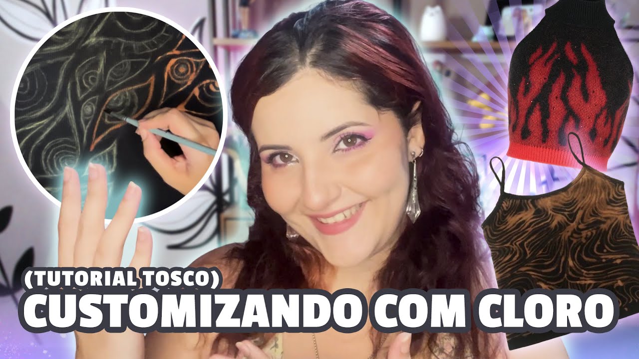 Customizando camisa com cloro! - Tutorial Tosco