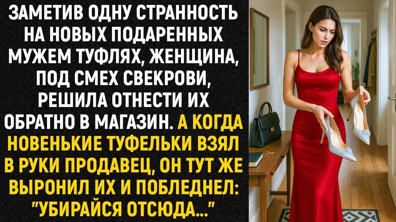 Заметив одну странность на новых подаренных мужем туфлях , женщина, отнесла обратно в магазин