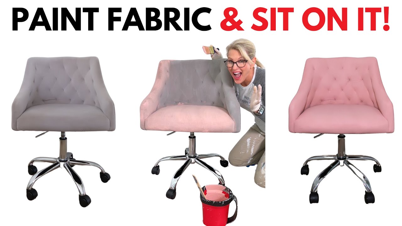How-to Paint Furniture Fabric for Beginners (with wall paint!)