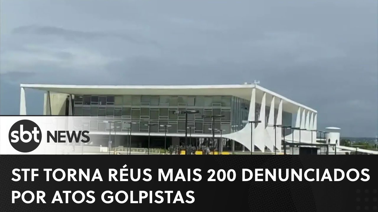 STF torna r&eacute;us mais 200 denunciados por ataques de 8 de janeiro | #SBTNewsnaTV (03/05/23)