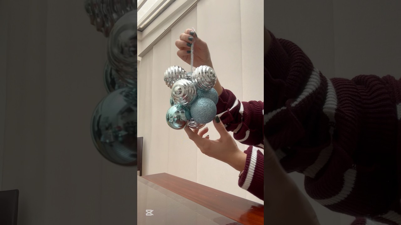 Racimo de esferas decoraciones navide&ntilde;as🎄 #christmas #christmasdecorations #navidad #tutorial #diy