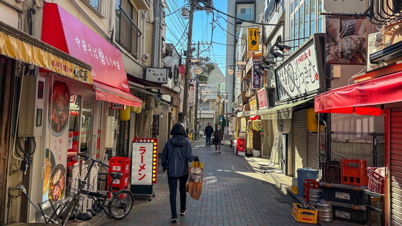 Japan Walking tour in Nishiogikubo, Tokyo 4K-