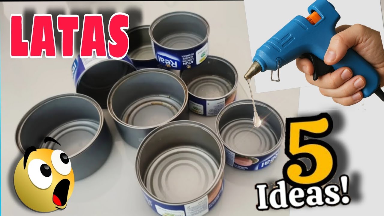 5 IDEAS ÚNICAS Y FUNCIONALES Reutilizando LATAS de ATÚN ♻️ Amarás el Resultado 😱 
