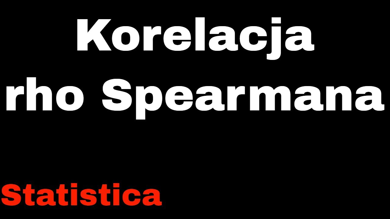 Analiza korelacji rho Spermana - Statistica