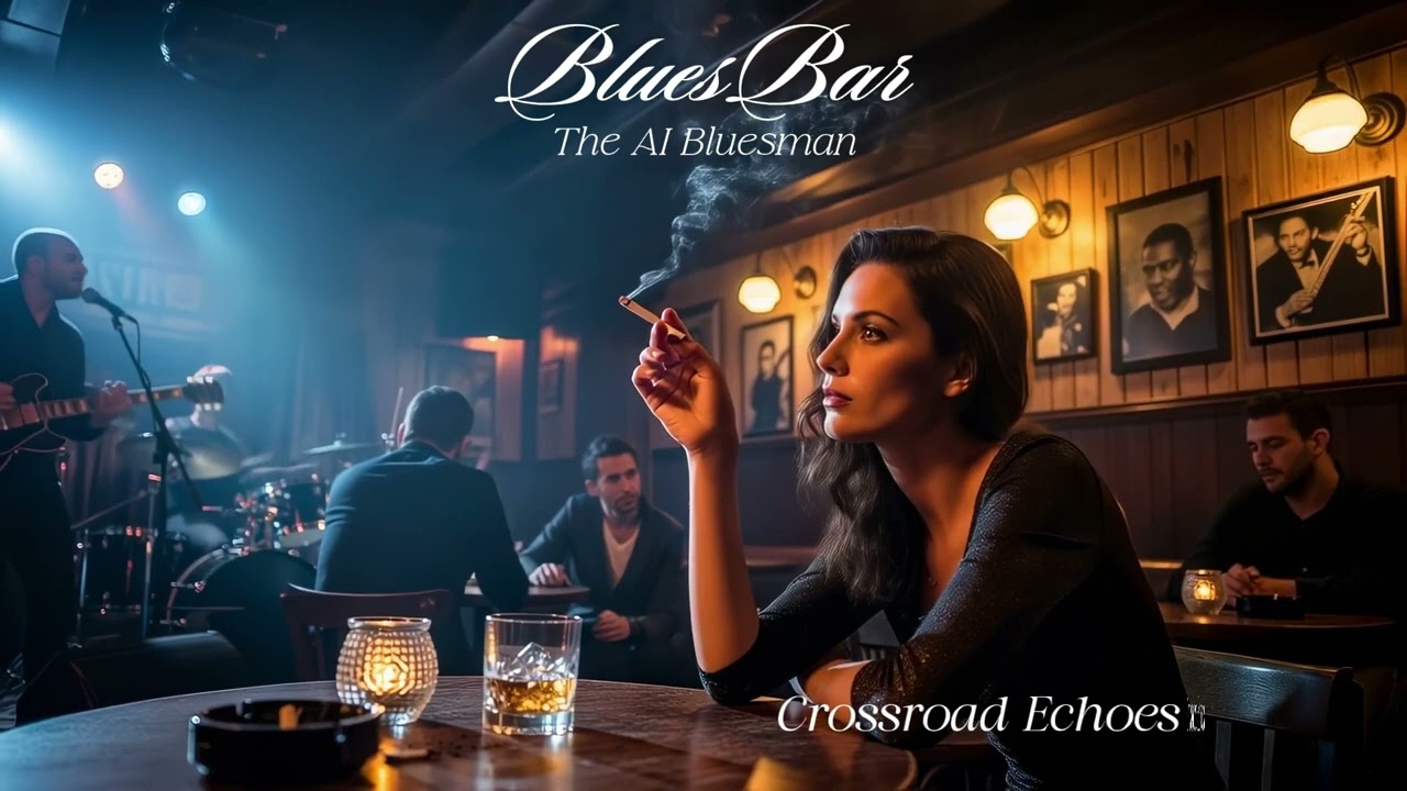 Crossroad Echoes │Blues Bar 03 │#InstrumentalBlues #GuitarBlues #SlowBlues #BluesBar #DeltaBlues
