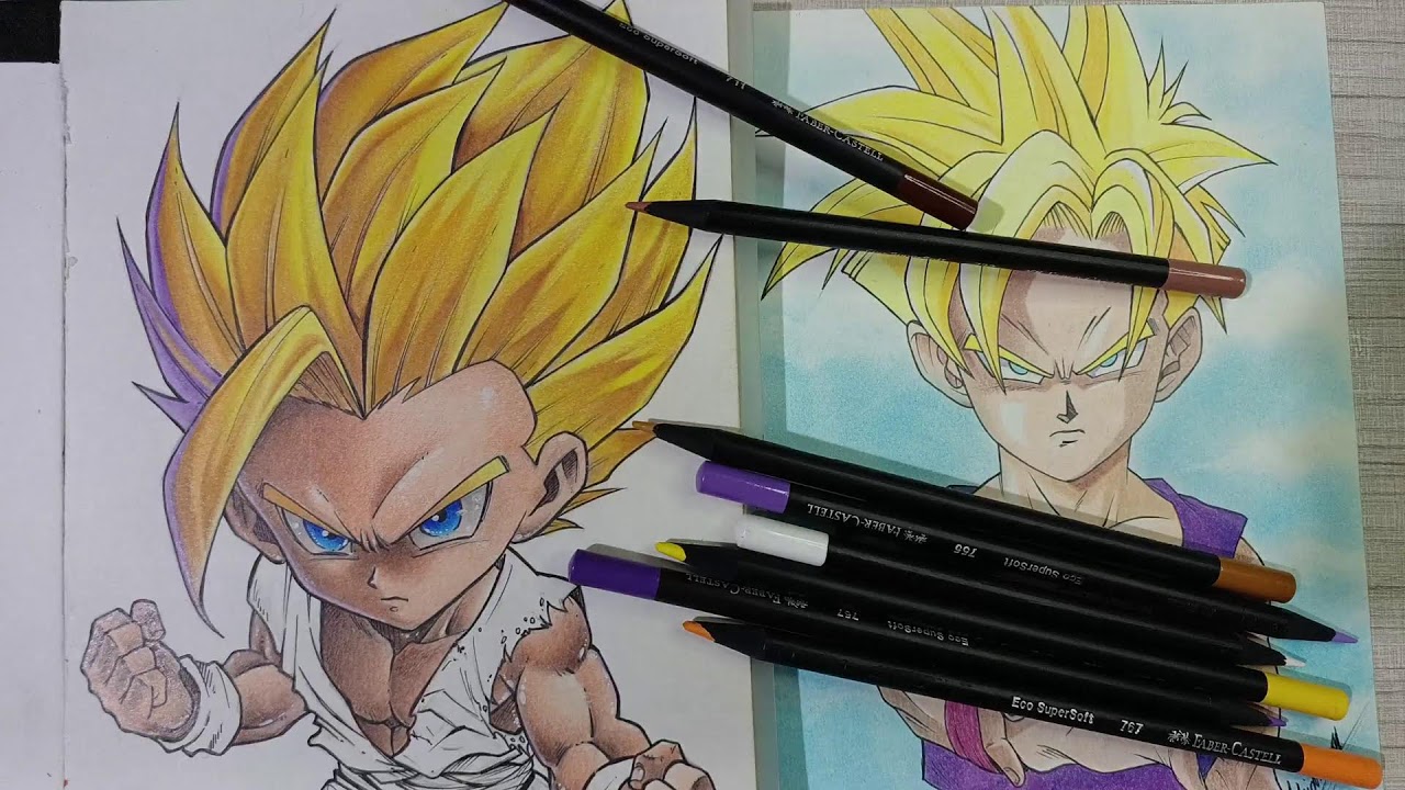 LIVE 2: Pintura do Cabelo com Lápis de Cor | Gohan (Sombras e Volume) 🎨🔥