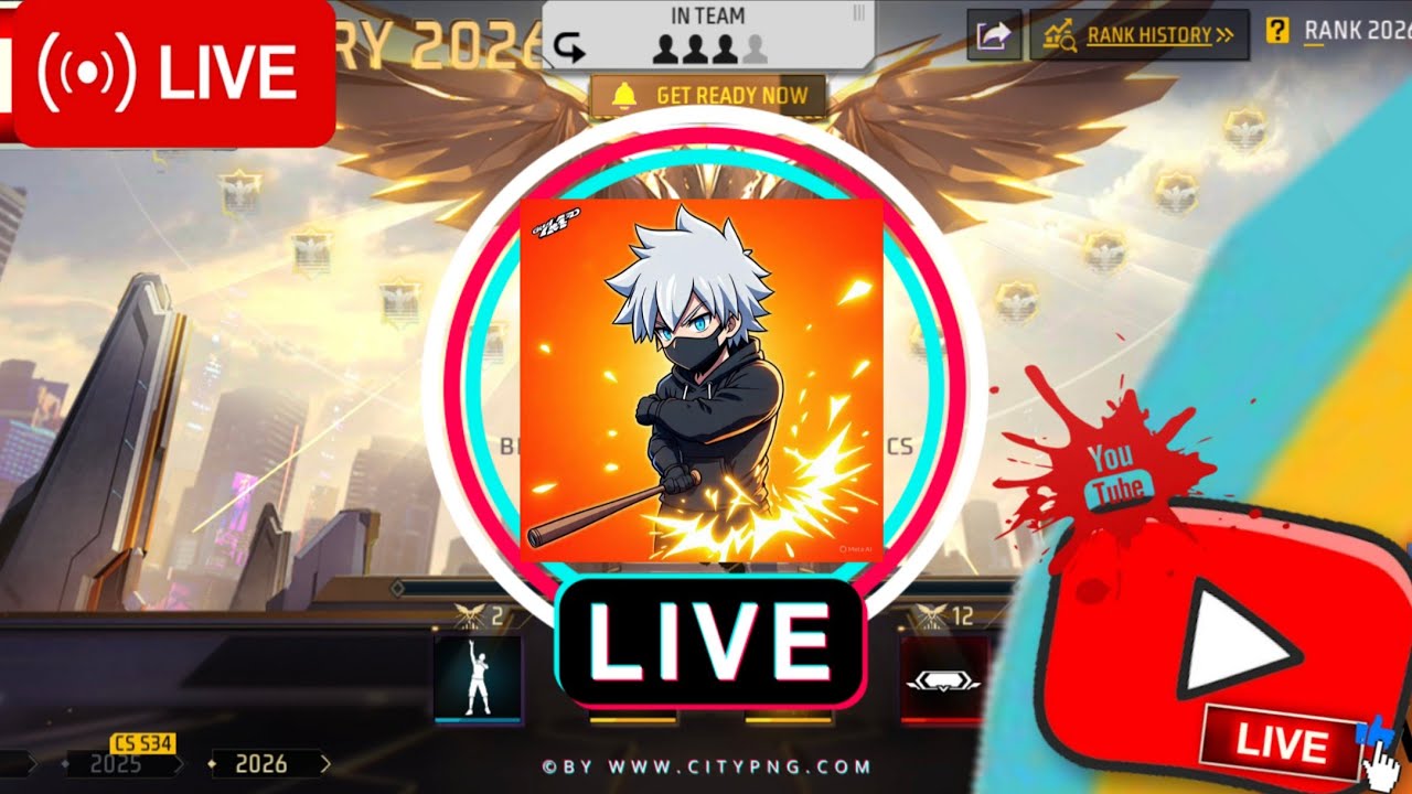 free fire live 🔴 cs ranked push