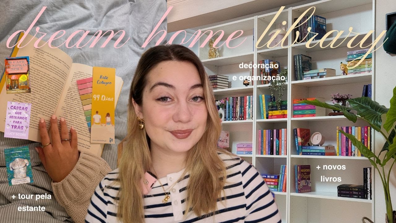 construí e organizei a minha BIBLIOTECA em casa DOS SONHOS! 🎀🥹📚 + tour pelas estantes ✨
