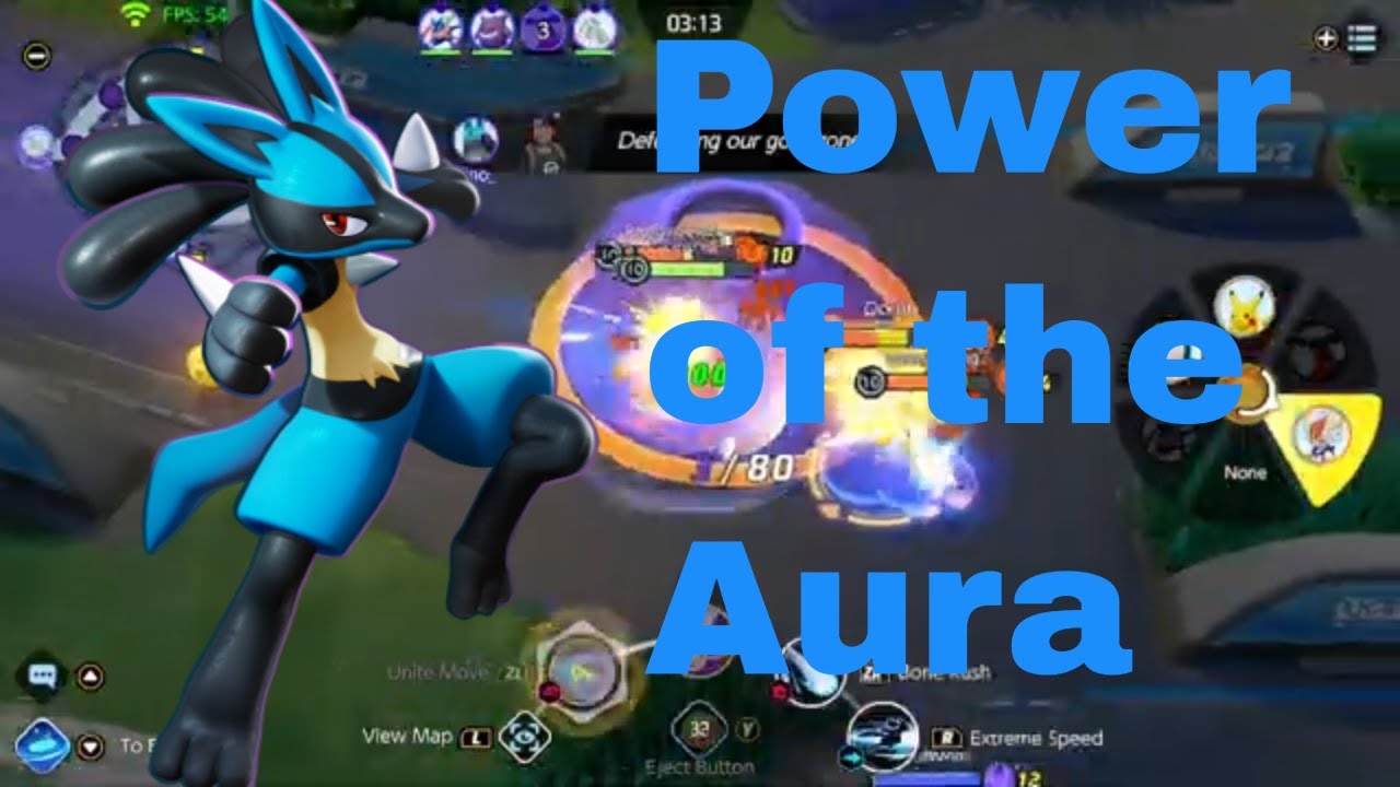When all else fails. Hit them with Aura Sphere | Pokemon Unite | Lucario