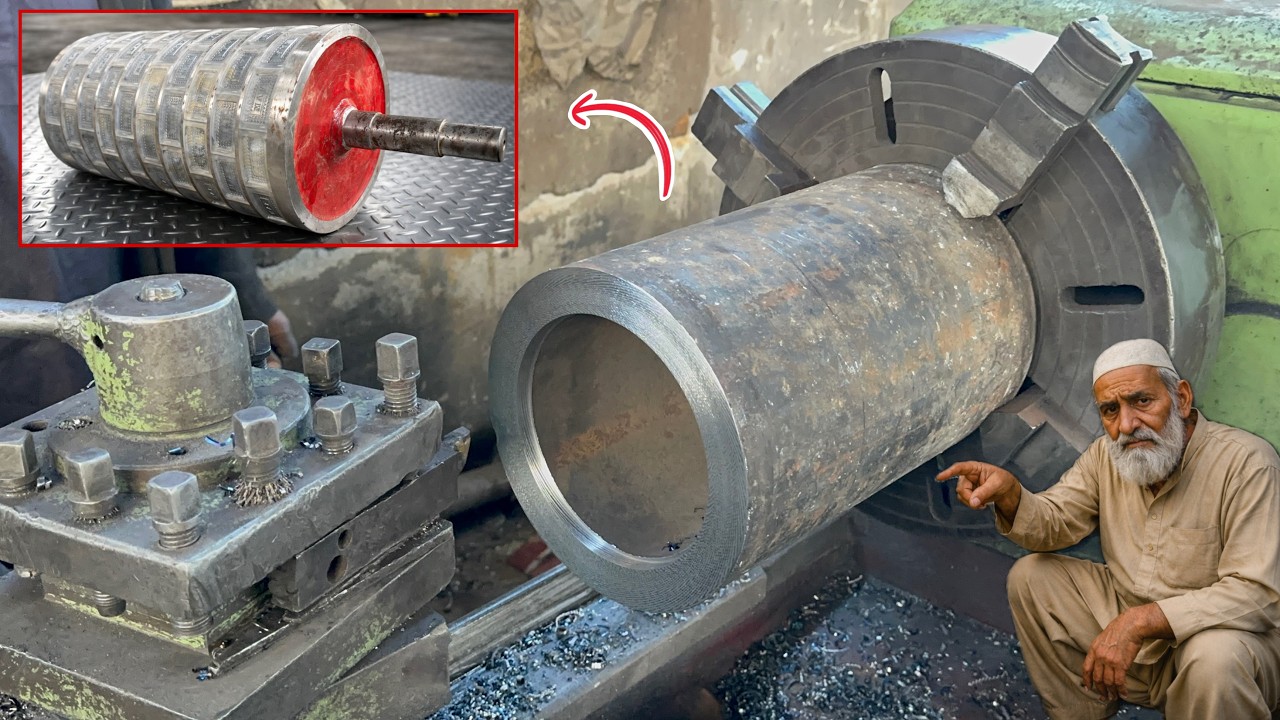 From Solid Iron to Massive BiscuitFactory Roller | Extreme HeavyLathe Engineering