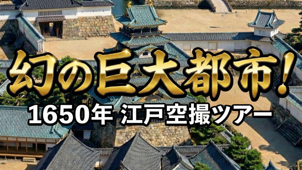 【江戸空撮】世界最大級の都市を飛ぶ。1650年のタイムトラベルツアー（ジクウ列車）