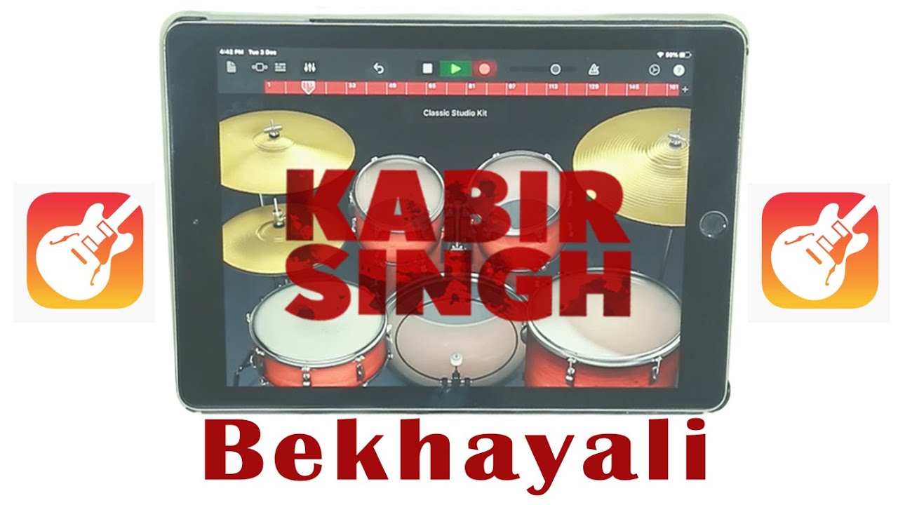 Bekhayali - Kabir Singh (Ipad Drum Cover) on GarageBand.