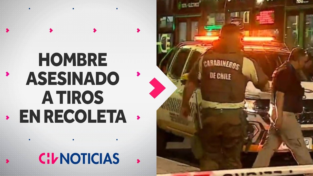 Joven fue asesinado a tiros en plena vía pública en Recoleta: Le dispararon 4 veces desde vehículo