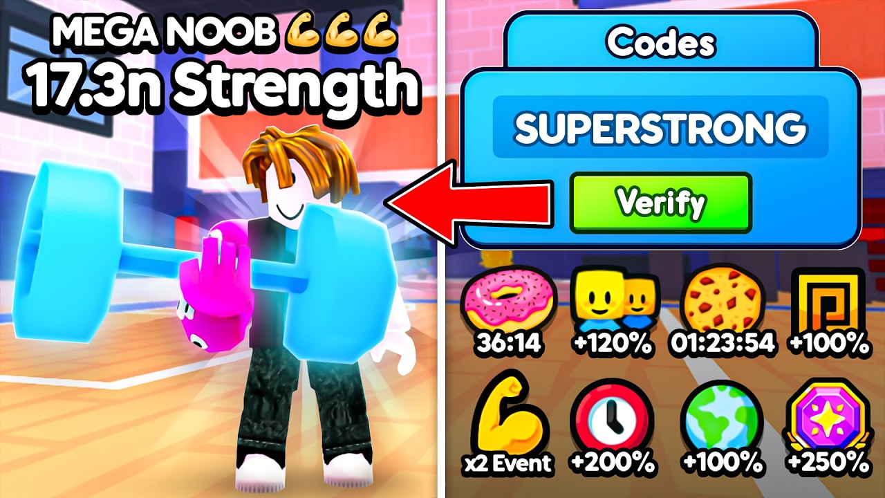 Starting Over as NOOB but I use Every STRENGTH CODE and OP BOOST in Arm Wrestling Simulator!